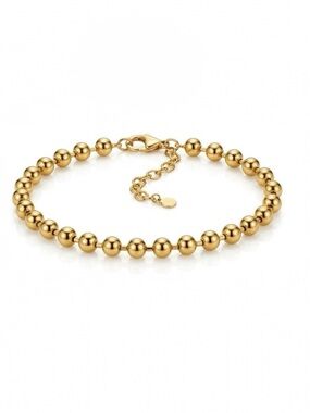 Bead Ball Bracelet 14k Gold Plated | Dainty Statement(5mm beads)